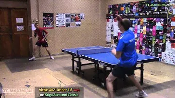 Короткий тест: подрезка справа накладкой VICTAS 402 Limber на STIGA Allround Classic