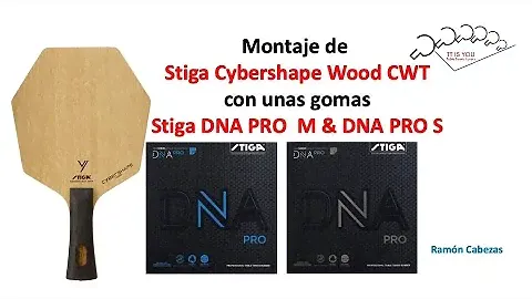 Montaje Stiga Cybershape Wood CWT con gomas Stiga DNA PRO M y S