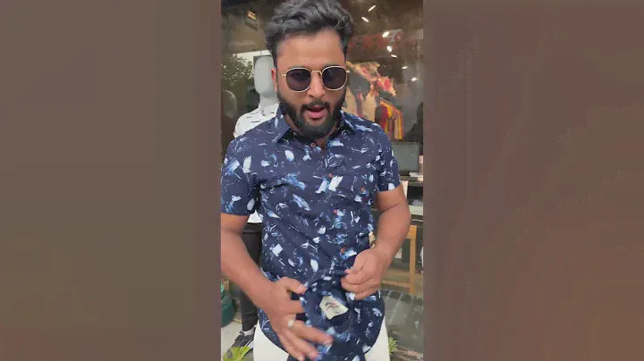 Navy Strethchable Printed Shirt 899/-