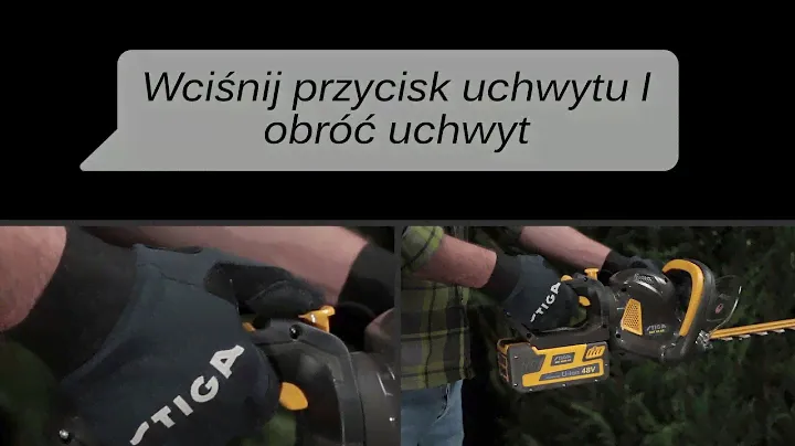 Akumulatorowe nożyce do żywopłotu STIGA SHT 48 AE - zmiana pozycji uchwytu - www.klimasklep.pl